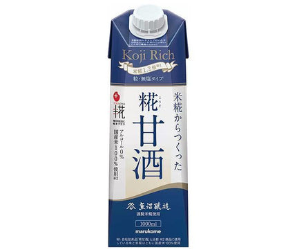 Marukome Plus Koji Koji Amazake LL Koji Rich Grain 1000ml Paper Pack x 6 Bottles 