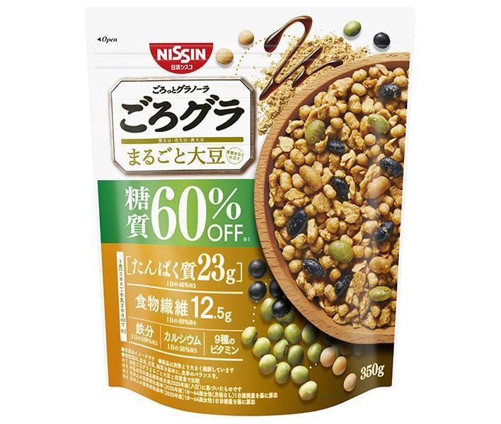 Nissin Cisco Gorogura 60 % de réduction sur les glucides, graines de soja entières 350 g x 6 sachets 