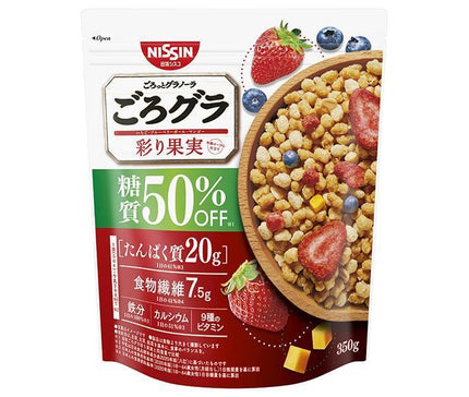 Nissin Cisco Gorogura 50% less sugar Colorful fruits 350g x 6 bags 