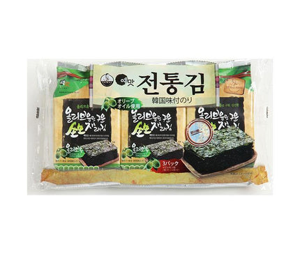 Shirako Nori Olive Oil Korean Traditional Nori 3 bags (8 pieces, 8 cuts) 3 sheets of nori sheets x 12 pieces 