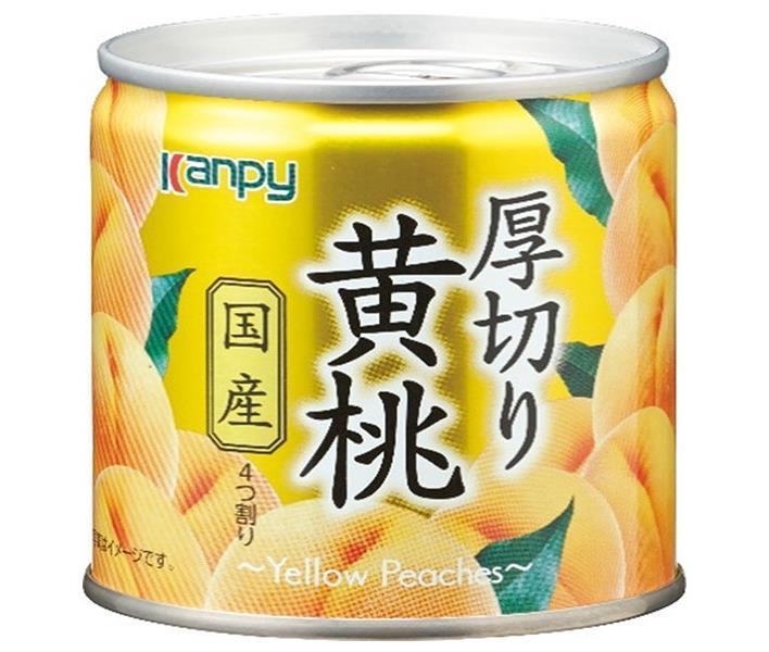 Campy Japanese thick-sliced ​​yellow peaches 195g x 12 pieces 