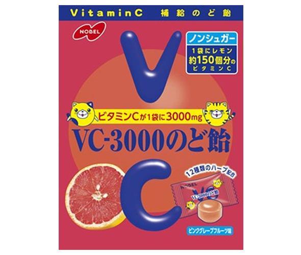 Nobel Confectionery VC-3000 Throat Lozenges Pink Grapefruit 90g x 6 bags 