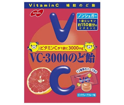 Nobel Confectionery VC-3000 Throat Lozenges Pink Grapefruit 90g x 6 bags 