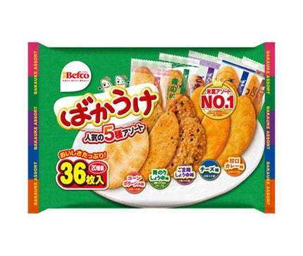 Kuriyama Rice Crackers Bakauke Assortment 36 pieces x 10 bags 