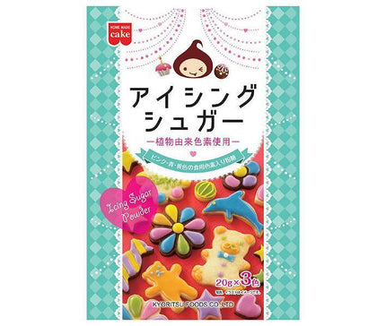 Kyoritsu Foods Icing Sugar (with plant-derived coloring) 60g (20g x 3) x 10 bags 