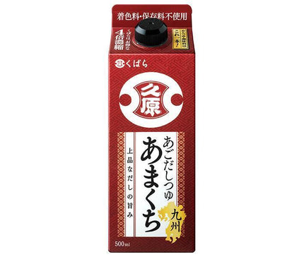 Kuhara Soy Sauce Ago Dashi Soup Kyushu Sweet 500ml Paper Pack x 12 Bottles 