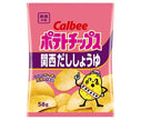 Calbee Chips de pommes de terre Kansai Dashi Sauce soja 58 g x 12 sachets 