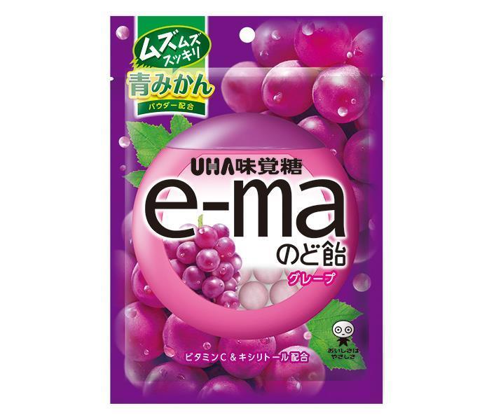 UHA味覚糖 e-maのど飴 袋 (グレープ) 50g×6袋入