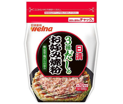 日清ウェルナ 日清 3種だしのお好み焼粉 500g×12袋入