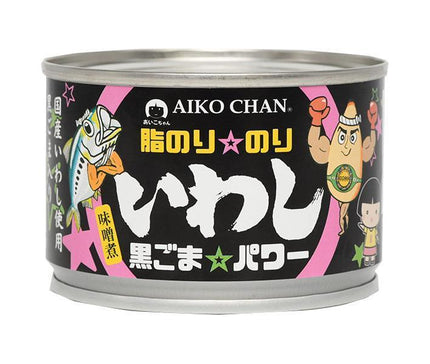 Ito Foods Algues grasses Aikochan algues sardine puissance de sésame noir (ragoût miso) boîte de 140g x 24 pièces 