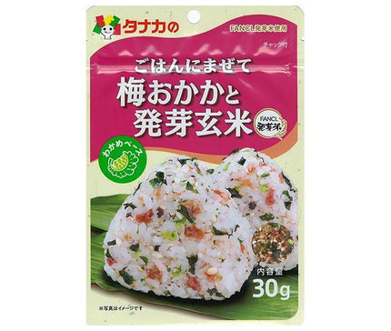 Tanaka Foods Mélangé avec du riz, riz brun germé avec bouillie de prunes, 30 g x 10 sachets 