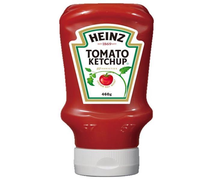 Heinz Tomato Ketchup Upside Down Bottle 460g x 10 Bottles 