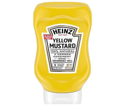 Moutarde jaune Heinz bouteille inversée 226g x 12 pièces 