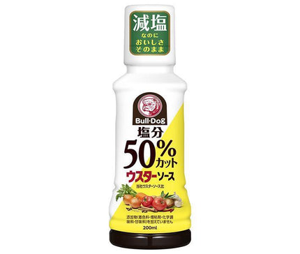 Bulldog Sauce - 50% less salt, Worcestershire sauce, 200ml plastic bottle x 10 