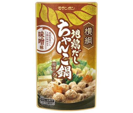 モランボン 横綱 地鶏だしちゃんこ鍋用スープ 味噌味 750g×10袋入