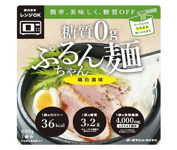 [11/25~ 10% off all products!!] Omikenshi 0g sugar Purunchan noodles, chicken broth flavor, 200g x 12 bags