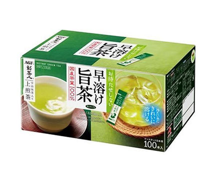 AGF Shinchajin Fast-melting Delicious Tea Uji Matcha Sencha Sticks (0.8g x 100 sticks) x 10 boxes 