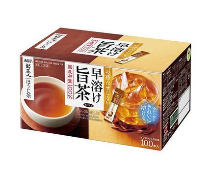AGF 新茶人 早溶け旨茶 ほうじ茶 スティック (0.8g×100本)×10箱入