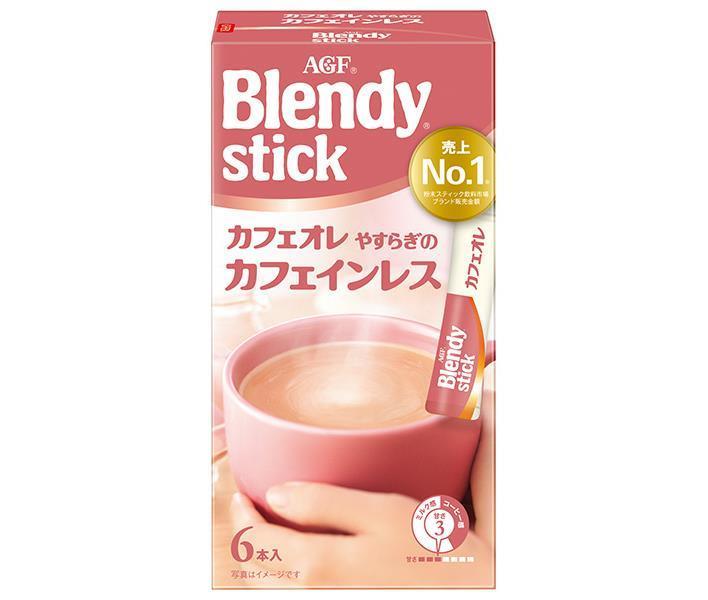 AGF Blendy Stick Cafe au Lait, Relaxing Decaffeinated (7.7g x 6 sticks) x 24 boxes 