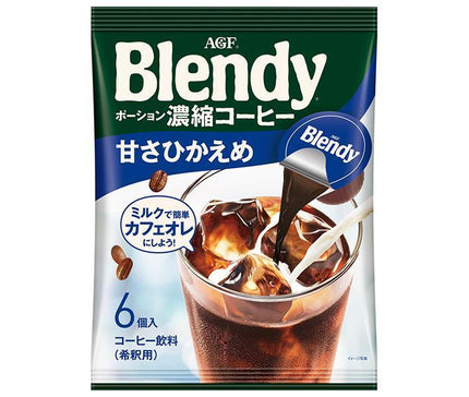 AGF Blendy Portion Concentrated Coffee, Low Sweetness (18g x 6 pieces) x 12 bags 