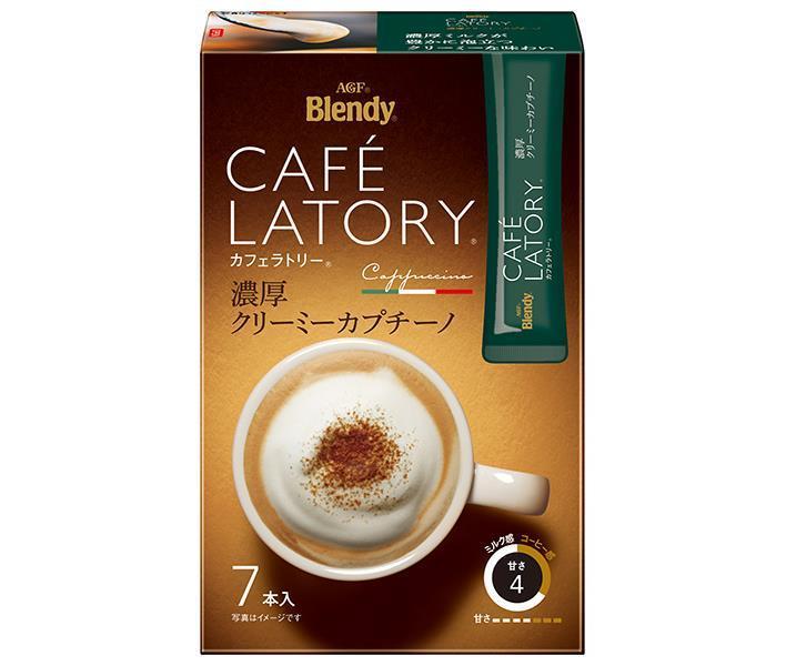 AGF Blendy Cafe Latry Stick Cappuccino riche et crémeux (11,5 g x 7 bouteilles) x 24 boîtes 