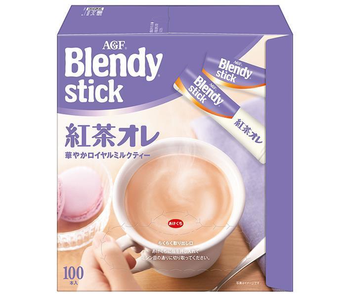 AGF Blendy Stick Black Tea Au Lait (9.5g x 100 sticks) x 4 boxes 