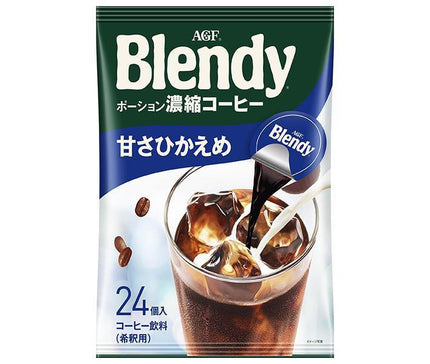 AGF Blendy Portion Concentrated Coffee, Low Sweetness (18g x 24 pieces) x 12 bags 