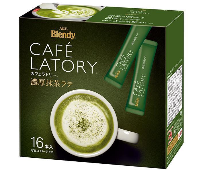 AGF Blendy Cafe Latry Stick Rich Matcha Latte (11,5 g x 16 bouteilles) x 12 boîtes 