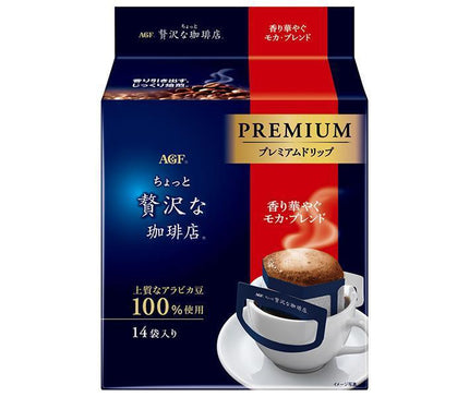 AGF ちょっと贅沢な珈琲店 レギュラー コーヒー プレミアムドリップ 香り華やぐモカ ブレンド (8g×14袋)×6袋入