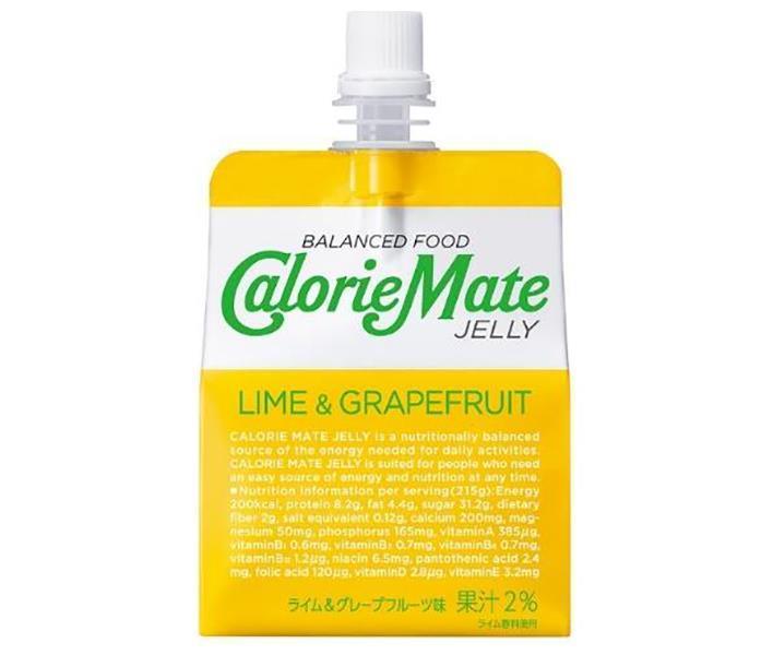 Otsuka Pharmaceutical Calorie Mate Jelly Saveur Citron Vert & Pamplemousse Pochette 215 g x 24 pièces 