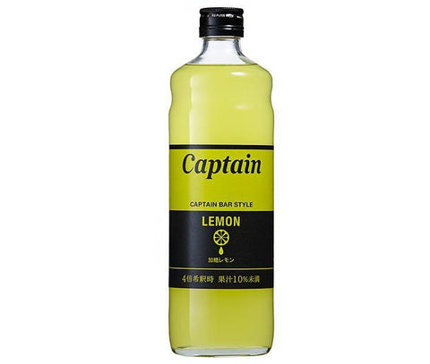 Nakamura Shoten Captain Sweetened Lemon 600ml bottle x 12 bottles 