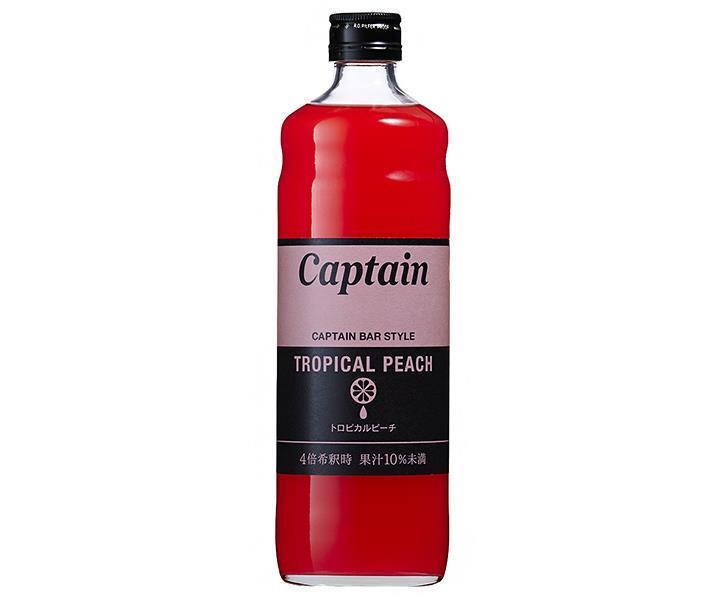 [11/25~ 10% OFF all products!!] [Best before date 2024.12.26 or later] Nakamura Shoten Captain Tropical Peach 600ml bottle x 12 bottles