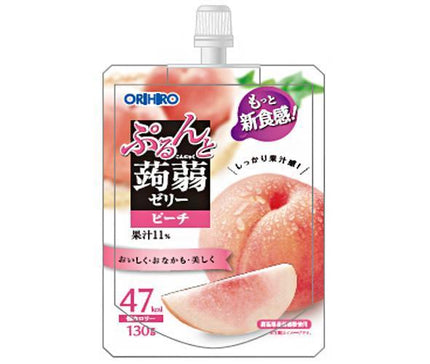 ORIHIRO Purunto Konjac Jelly Peach 130g pouch x 48 pieces 