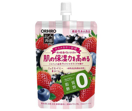 ORIHIRO Purunto Konnyaku Plus Mixed Berry Flavor 130g Pouch x 48 Pieces 