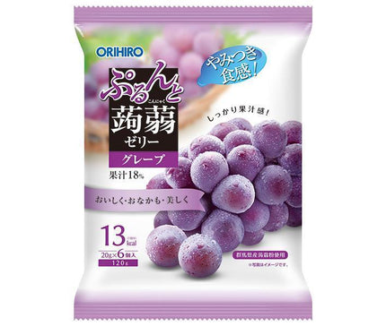 Orihiro Purunto Konnyaku Jelly Raisin pochette 20g x 6 pièces x 24 sachets 