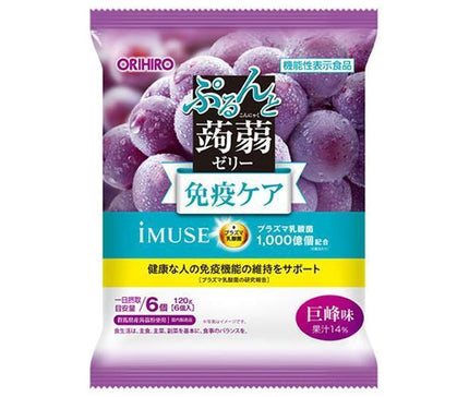 ORIHIRO Purunto Konjac Jelly Immune Care Plasma Lactic Acid Bacteria (Kyoho) (20g pouch x 6 pieces) x 24 bags 