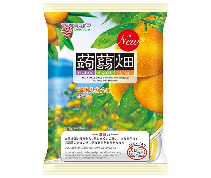 Mannan Life Konnyaku Field Unshu Mandarin Flavor 25g x 12 pieces x 12 bags 