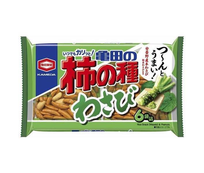 Kameda Seika Kameda Kakinotane Wasabi 6-pack 164g bag x 12 bags 