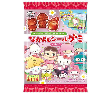 Fujiya Peko x Sanrio Characters Nakayoshi Seal Gummy (Pomme & Pêche) 6 pièces x 20 pièces