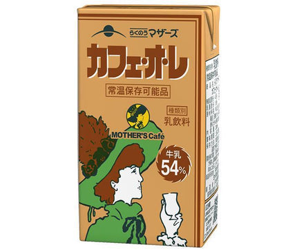 Rakuno Mother's Cafe au Lait 250ml paper pack x 24 bottles 