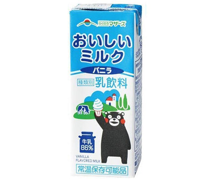 [11/25~ 10% off all products!!] Rakunou Mother's Delicious Milk Vanilla 200ml paper pack x 24 bottles