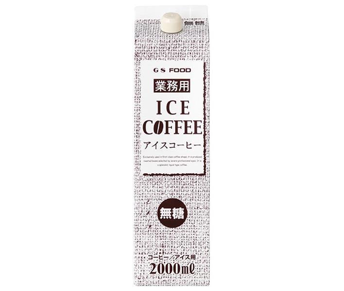 GS Food GS Unsweetened Iced Coffee 2000ml Paper Pack x 6 