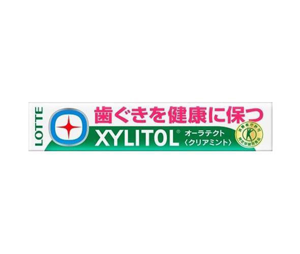 Lotte Xylitol Auratect Gum Clear Mint [Aliment à usage de santé spécifié Assurance spéciale] 21g (14 comprimés) x 20 pièces 