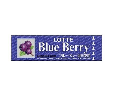 Lotte Blueberry Gum that doesn't stick to teeth, 9 pieces x 15 pieces 