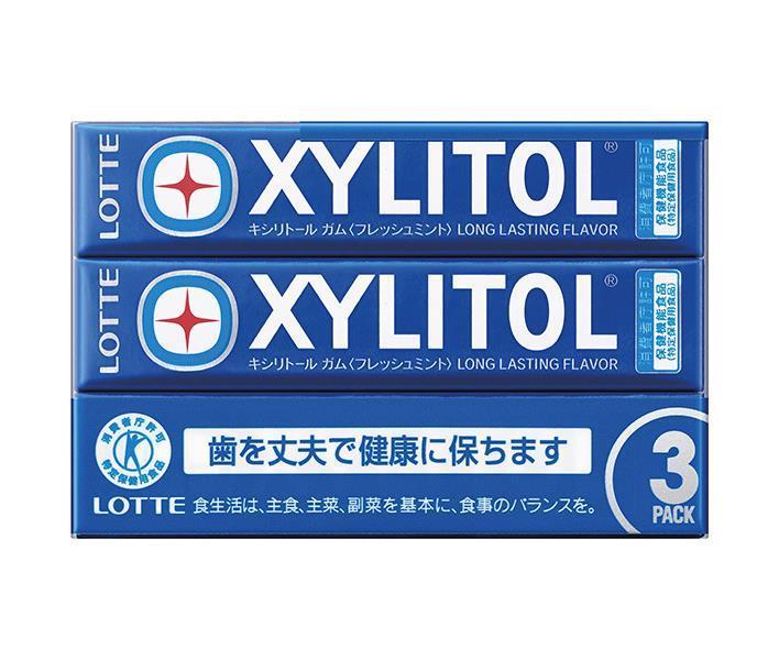 Lotte Xylitol Gum Menthe Fraîche [Aliments à Usage Sanitaire Spécifié Assurance Spéciale] 3P x 10 pièces 