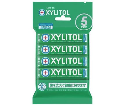 Lotte Xylitol Gum Lime Mint [Food for Specified Health Uses] 5P x 10 pieces 