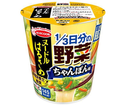 Acecook Noodle Harusame 1/3 Day's Worth of Vegetables, Chanpon Flavor, 43g x 12 (6 x 2) Pieces 