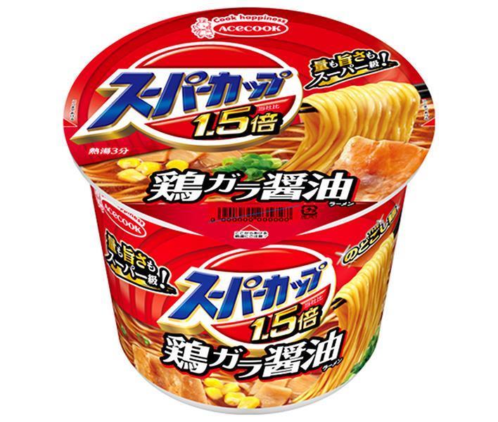 エースコック スーパーカップ1.5倍 しょうゆラーメン 109g×12個入【日本出荷】