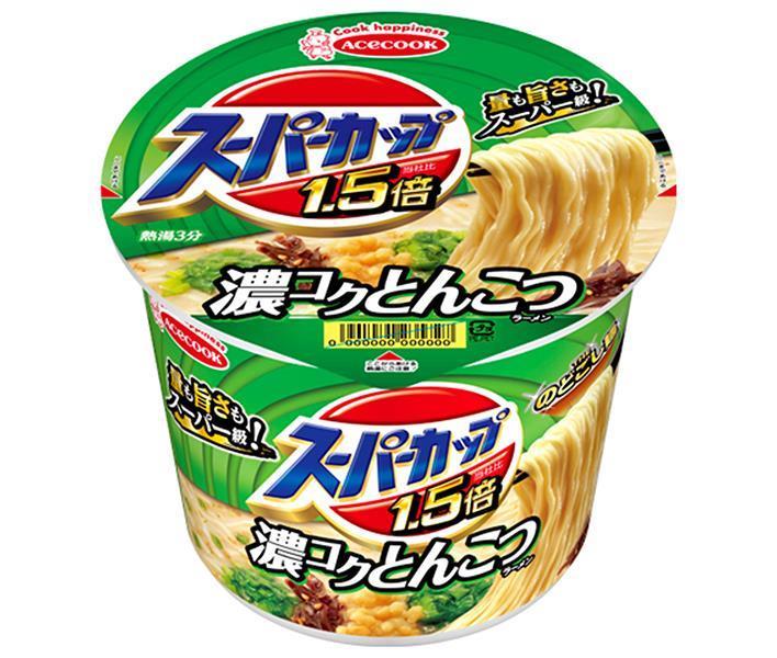 エースコック スーパーカップ1.5倍 とんこつラーメン 111g×12個入