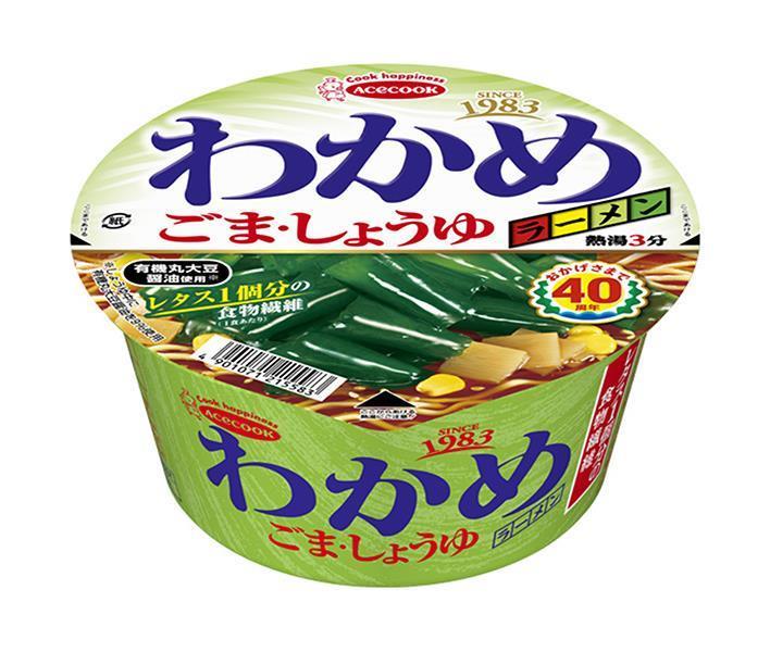 エースコック わかめラーメン ごま　しょうゆ 93g×12個入【日本出荷】